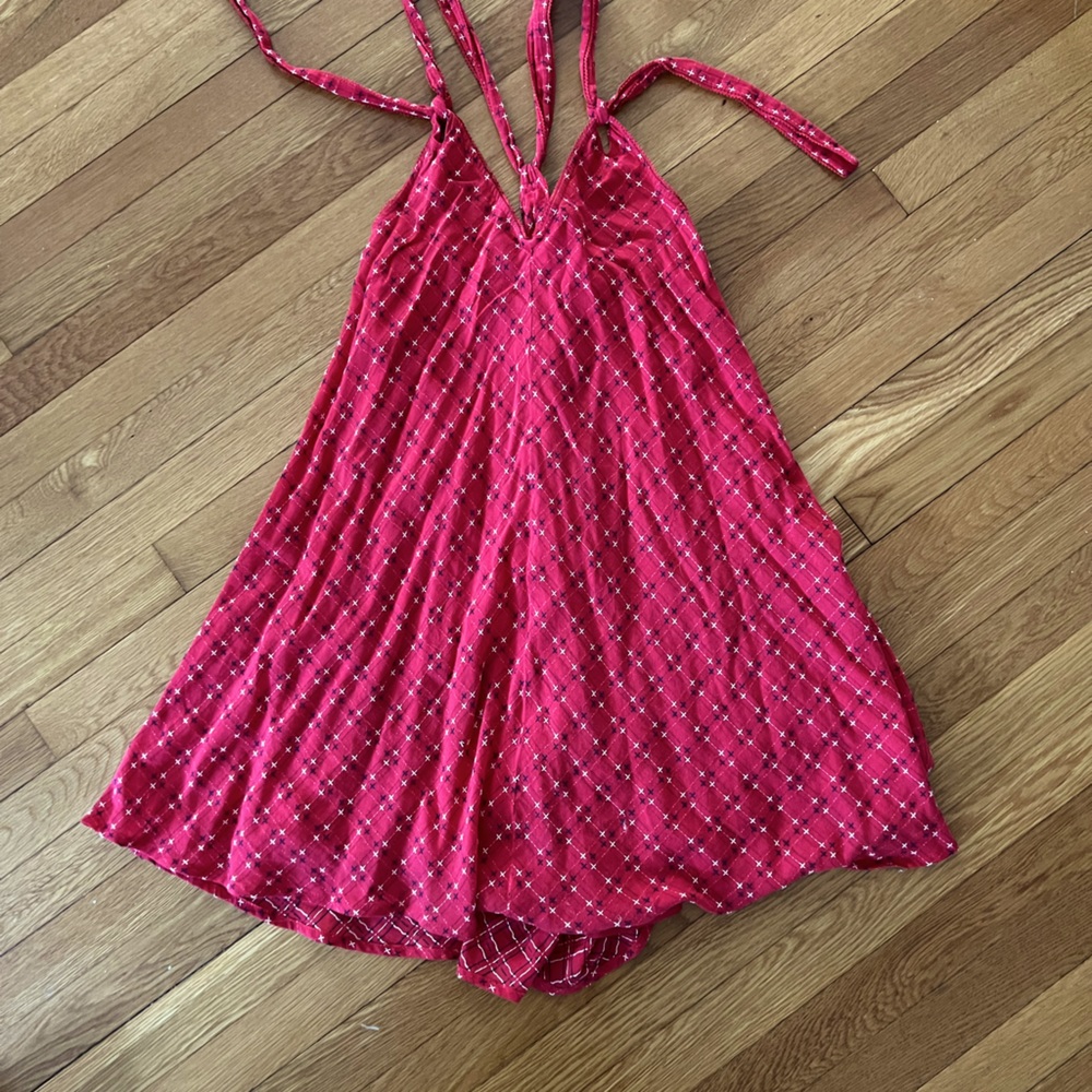Altered dress by TheGreat. Red tie detail mini dress. The great size 1